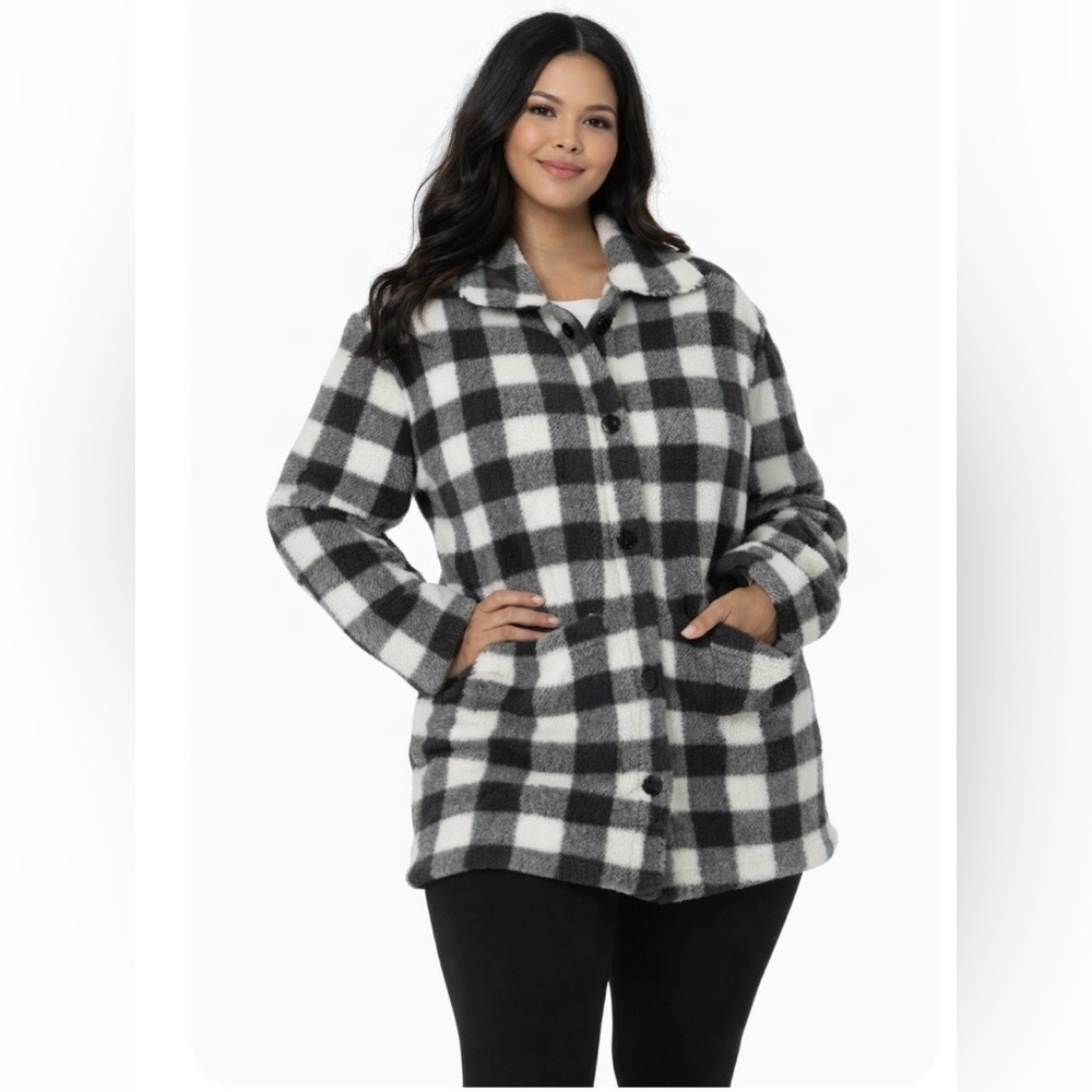 Lee Black and White Plaid Jacket